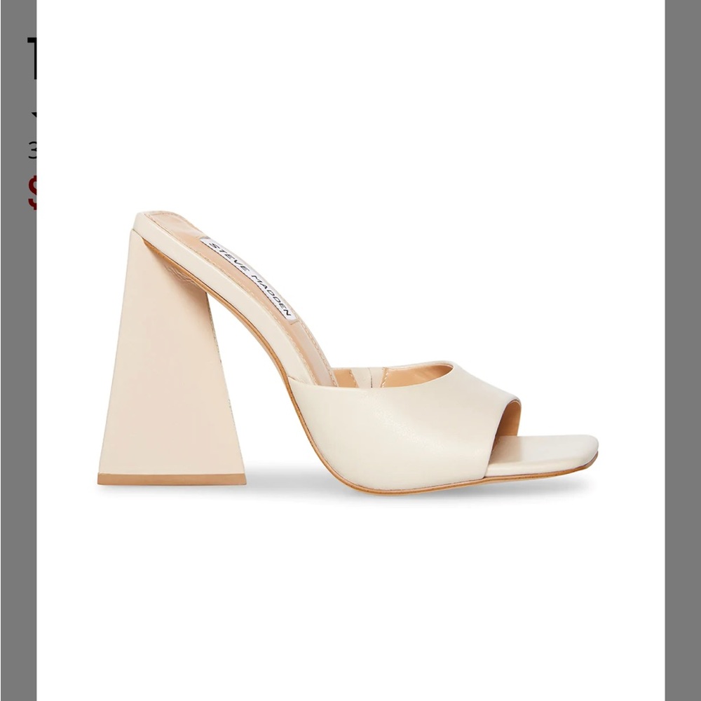 Steve Madden Twists Bone Leather Mule Sandal